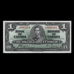 Canada, Banque du Canada, 1 dollar : 2 janvier 1937