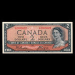 Canada, Banque du Canada, 2 dollars : 1954