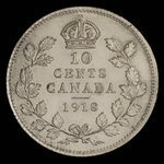 Canada, Georges V, 10 cents : 1918