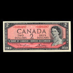 Canada, Banque du Canada, 2 dollars : 1954