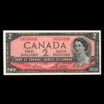 Canada, Banque du Canada, 2 dollars : 1954