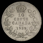 Canada, Georges V, 10 cents : 1929