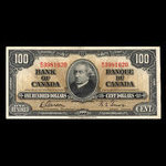 Canada, Banque du Canada, 100 dollars : 2 janvier 1937