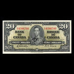 Canada, Banque du Canada, 20 dollars : 2 janvier 1937