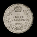 Canada, Édouard VII, 5 cents : 1903