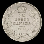 Canada, Édouard VII, 10 cents : 1906