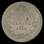 Canada, Georges V, 10 cents : 1920