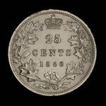 Canada, Victoria, 25 cents : 1888