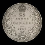 Canada, Georges V, 25 cents : 1914