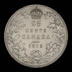 Canada, Georges V, 25 cents : 1915