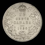 Canada, Georges V, 25 cents : 1930