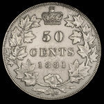 Canada, Victoria, 50 cents : 1881