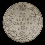 Canada, Georges V, 50 cents : 1936