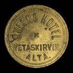 Canada, Queens Hotel, 1 consommation : 1909