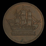 Canada, inconnu, 1/2 penny : 1835