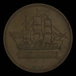 Canada, inconnu, 1/2 penny : 1835