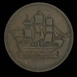 Canada, inconnu, 1/2 penny : 1835