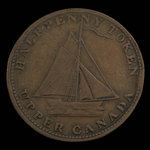 Canada, inconnu, 1/2 penny : 1820