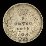 Canada, Victoria, 5 cents : 1875