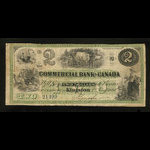 Canada, Commercial Bank of Canada, 2 dollars : 2 janvier 1860