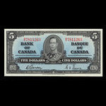 Canada, Banque du Canada, 5 dollars : 2 janvier 1937