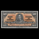 Canada, Banque du Canada, 50 dollars : 2 janvier 1937