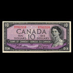 Canada, Banque du Canada, 10 dollars : 1954