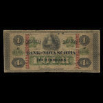 Canada, Banque Nouvelle-Écosse, 4 dollars : 1 juillet 1870