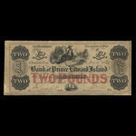 Canada, Bank of Prince Edward Island, 2 livres(anglaise) : 1 janvier 1863