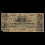 Canada, Banque du Peuple (People's Bank), 2 dollars : 1 septembre 1846