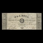 Canada, W. & J. Bell, 6 pence : 15 novembre 1839