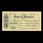 Mexique, Banque de Montréal, 1 peso : 18 mars 1915