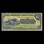 Canada, Northern Crown Bank, 10 dollars : 2 juillet 1908