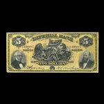 Canada, Imperial Bank of Canada, 5 dollars : 1 octobre 1896