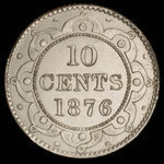 Canada, Victoria, 10 cents : 1876