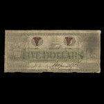 Canada, Bank of British North America, 5 dollars : 1 décembre 1862