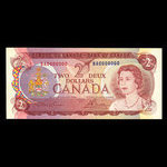 Canada, Banque du Canada, 2 dollars : 1974