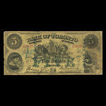 Canada, Bank of Toronto (The), 5 dollars : 1 juillet 1890