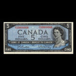 Canada, Banque du Canada, 5 dollars : 1954