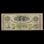 Canada, Bank of British Columbia, 5 dollars : 1 juin 1879