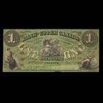 Canada, Bank of Upper Canada (York), 1 dollar : 1 janvier 1861