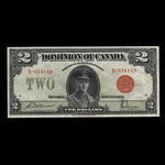 Canada, Dominion du Canada, 2 dollars : 23 juin 1923