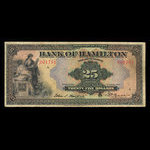 Canada, Bank of Hamilton, 25 dollars : 1 mars 1922