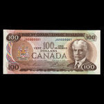 Canada, Banque du Canada, 100 dollars : 1975