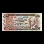 Canada, Banque du Canada, 100 dollars : 1975