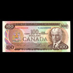 Canada, Banque du Canada, 100 dollars : 1975