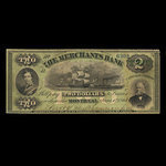 Canada, Merchants Bank (The), 2 dollars : 1 juin 1864