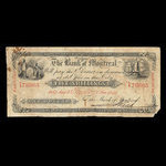 Canada, Banque de Montréal, 1 dollar : 3 janvier 1852