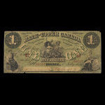 Canada, Bank of Upper Canada (York), 1 dollar : 1 juillet 1859