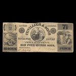 Canada, Cuvillier & Fils, 7 1/2 pence : 10 juillet 1837